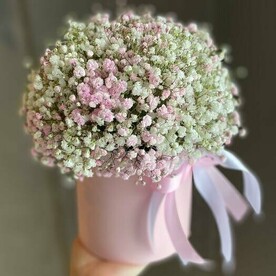 Композиция из цветной гипсофилы