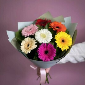 Микс из 7 ярких гербер