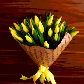 Букет из 25 тюльпанов