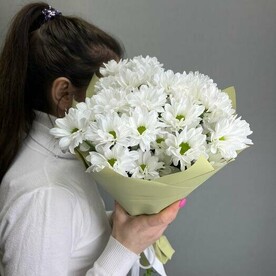 Белоснежка - кустовая хризантема