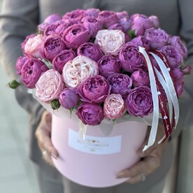 Пионовидная Роза в коробке