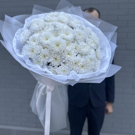 Большой букет из Хризантем «Шик»