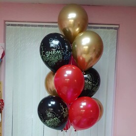 11 шаров Красное и золото