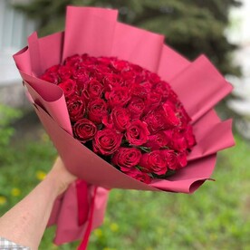 Букет из 51 кенийской розы