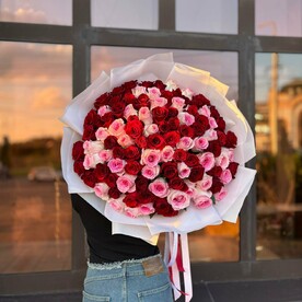 Букет из 101 розы Эквадор Крупный бутон
