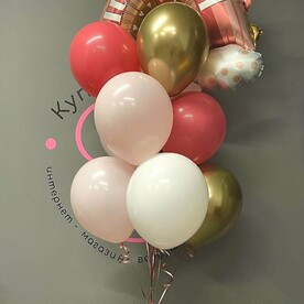 Букет воздушных шаров "Радуга. Для девочки" на выписку
