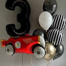 Сет из шаров с цифрой для мальчика с цифрой