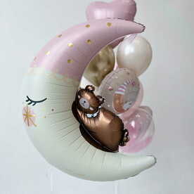 Композиция из шаров "Розовая нежность"