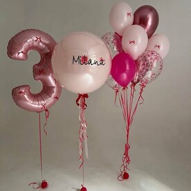Набор из шаров с цифрой для девочки