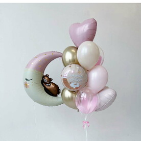 Набор из шаров на выписку нежный