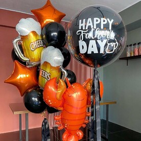 Сет из воздушных шаров мужской Пивной с лобстерами