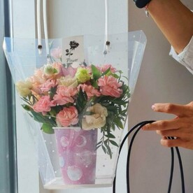 Диантус, Лизиантус Эустома, Роза, Роза кустовая, Пистация, Упаковка