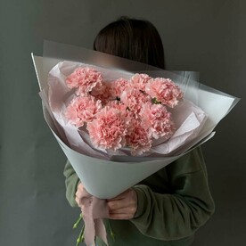 Монобукет розовых гвоздик