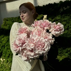 Букет розовых французских роз