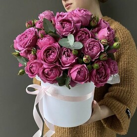 Коробка пион роз