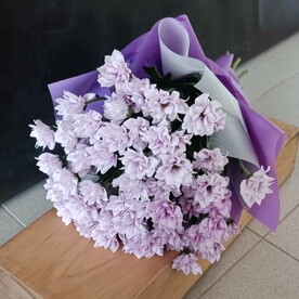 Букет из хризантем в упаковке #1