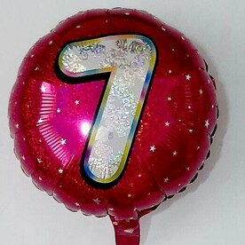 Шар фольгированный цифра 7 красная