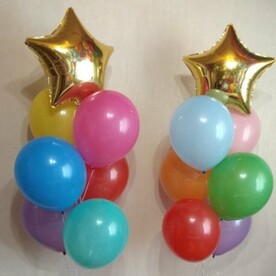 Фонтан гелиевых шаров С ДНЁМ РОЖДЕНИЯ