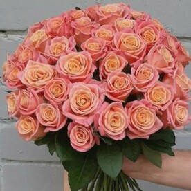 35 коралловых роз