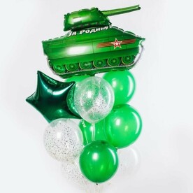 Фонтан из гелиевых шаров Танкист