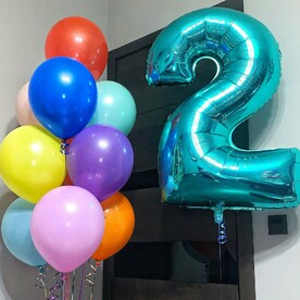 Набор гелиевых шаров 2 годика