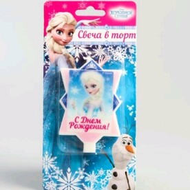 Свеча в торт "С днем рождения" Принцессы