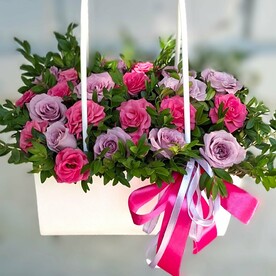 Букет с кустовыми розами 💕