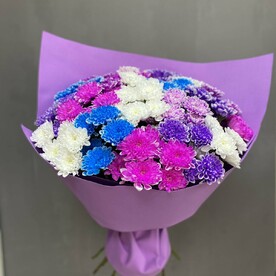 Букет из 21 кустовой хризантемы