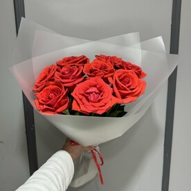 Букет из 9 бордовых роз