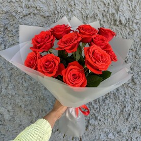 Букет из 11 бордовых роз