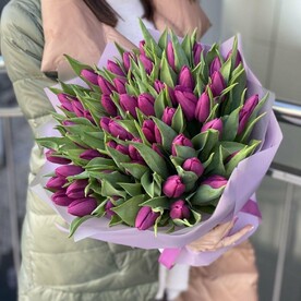 Букет из 51 тюльпана