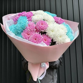 9 хризантем микс