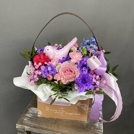 Коробочка цветов «Птичка»