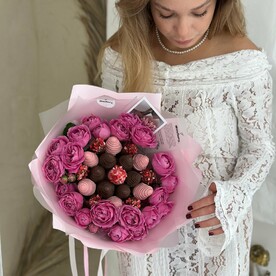 Букет из клубники в шоколаде «Риенца»