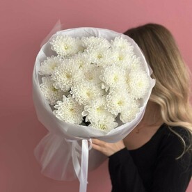 Монобукет из Хризантемы -Сапфира-