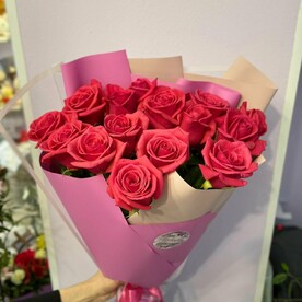 15 Розовых роз Эквадор