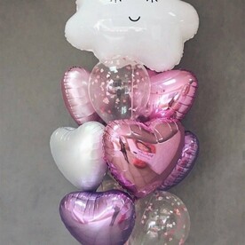 Фонтан из шаров Облачко в сердцах