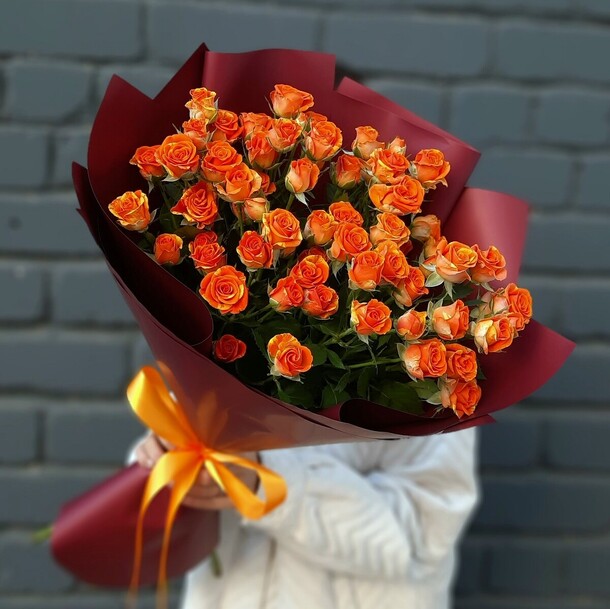 Букет оранжевое настроение, артикул F1273872 - 4950 рублей, доставка по городу. Flawery - доставка цветов