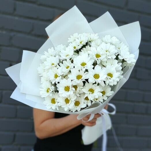 Хризантема белые ромашки, артикул F1324245 - 3990 рублей, доставка по городу. Flawery - доставка цветов