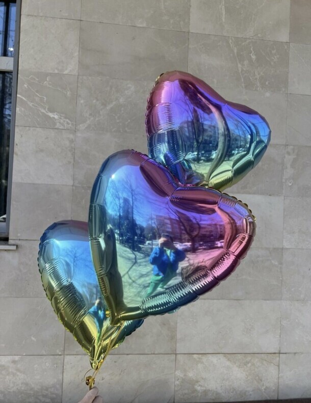 Радужные сердечки, артикул F1328019 - 1900 рублей, доставка по городу. Flawery - доставка цветов