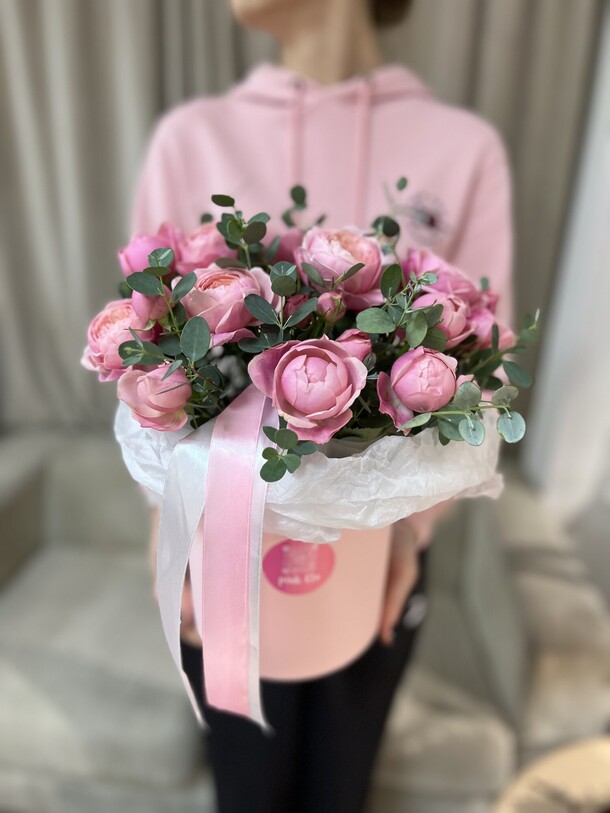 Пион розы в коробочке, артикул F1347755 - 5490 рублей, доставка по городу. Flawery - доставка цветов