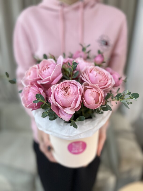 Пион розы в коробочке, артикул F1347756 - 3590 рублей, доставка по городу. Flawery - доставка цветов