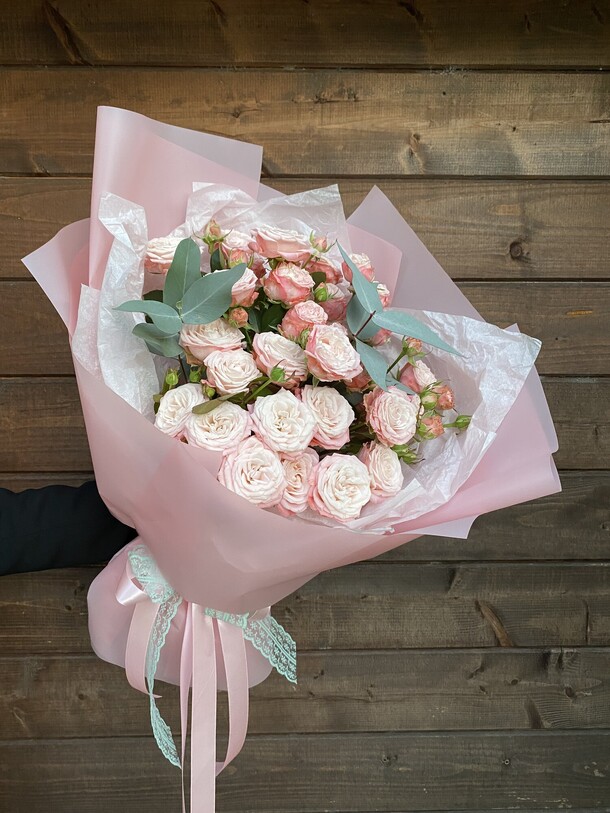 Букет пион роз, артикул F1368326 - 8650 рублей, доставка по городу. Flawery - доставка цветов