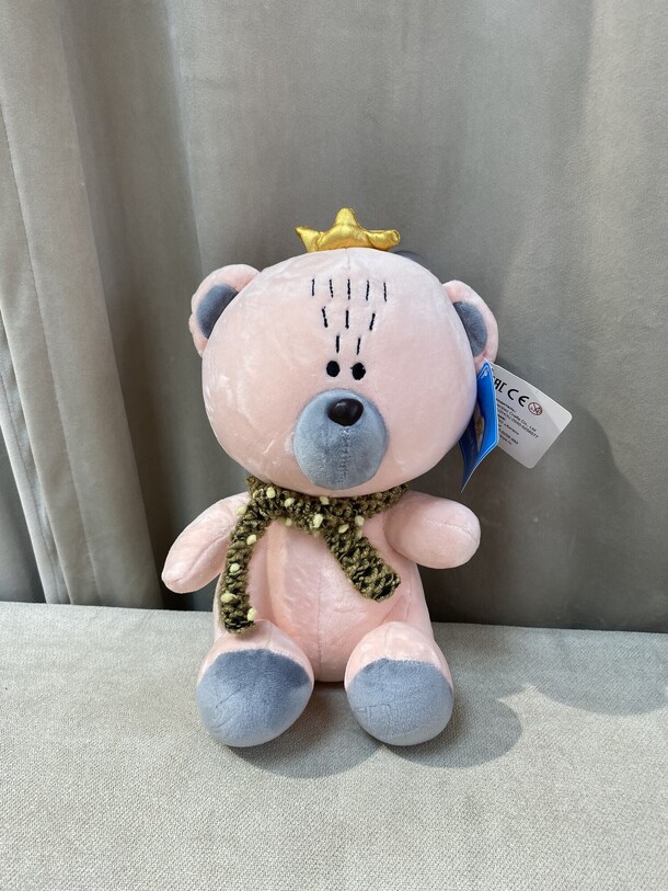 Розовый мишка с короной, артикул F1400937 - 1390 рублей, доставка по городу. Flawery - доставка цветов