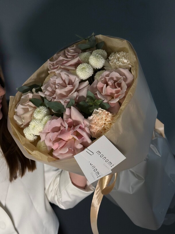 Букет - капучино, артикул F1443518 - 4750 рублей, доставка по городу. Flawery - доставка цветов