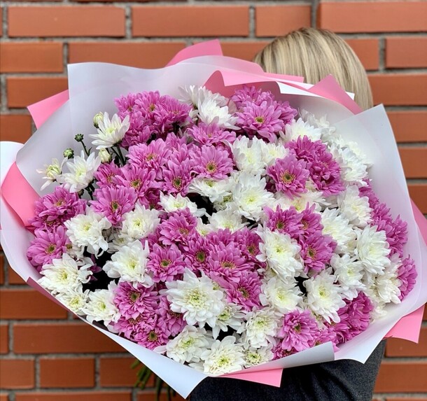 Микс хризантем, артикул F1122354 - 25007 рублей, доставка по городу. Flawery - доставка цветов