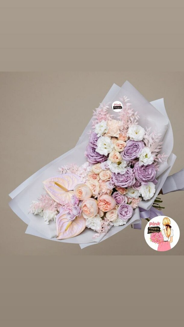 Букет "средиземный", артикул F1168025 - 7600 рублей, доставка по городу. Flawery - доставка цветов