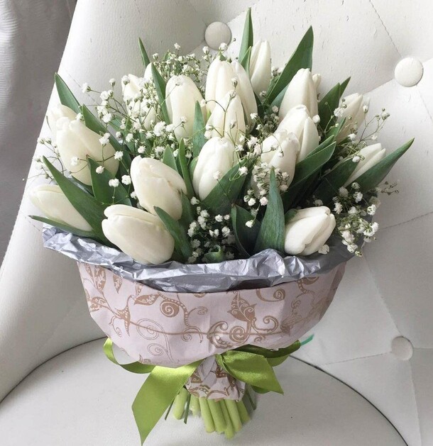 Букет "белая невеста", артикул F1168432 - 5350 рублей, доставка по городу. Flawery - доставка цветов