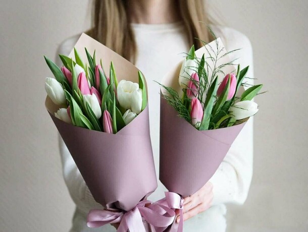 Букет тюльпанов, артикул F1172075 - 4230 рублей, доставка по городу. Flawery - доставка цветов