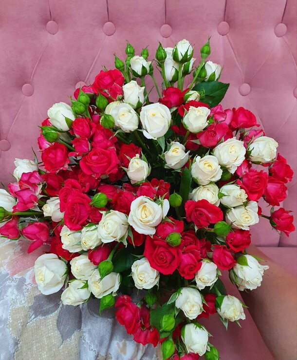 Букет «лед и пламя», артикул F1196026 - 8600 рублей, доставка по городу. Flawery - доставка цветов